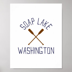 Poster Soap Lake Washington Extérieur Vintage 2
