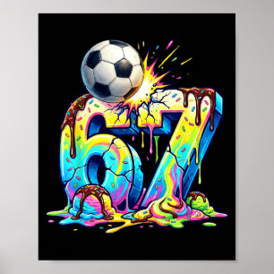 Poster Soccer à la glace qui dégouline 67 Six Sept Drôle