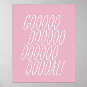 Poster Soccer but rose enfants sport art