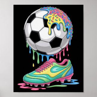 Poster Soccer Byll Drip Ice Cream Drip Men Women Game Soc