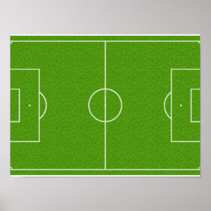 Poster Soccer Field Pattern on Grass