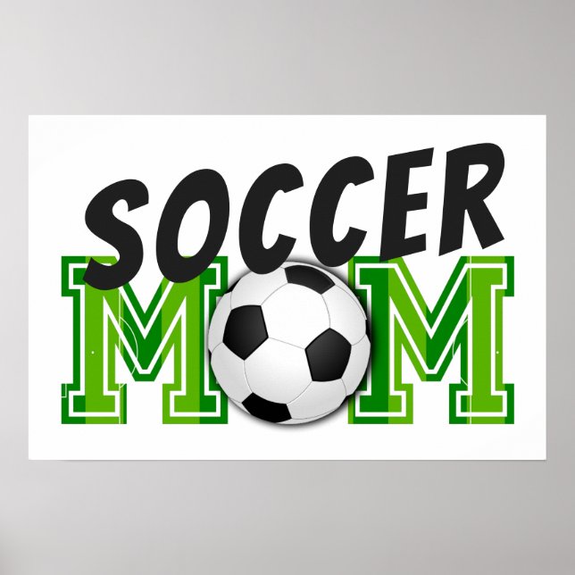 Poster Soccer Maman Ball and Field Football Pitch (Devant)