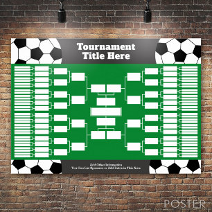 Poster Soccer Tournament Bracket - 64 Teams