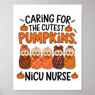 Poster S'occuper des citrouilles les plus mignonnes Infir
