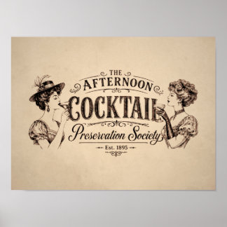 Poster Société de Préservation du Cocktail de l'Après-mid