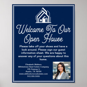 Poster Société immobilière Navy Blue Journée portes ouver
