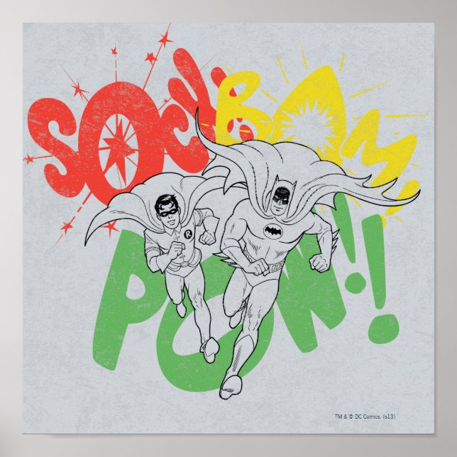Poster SOCK BAM POW Batman et Robin (Devant)
