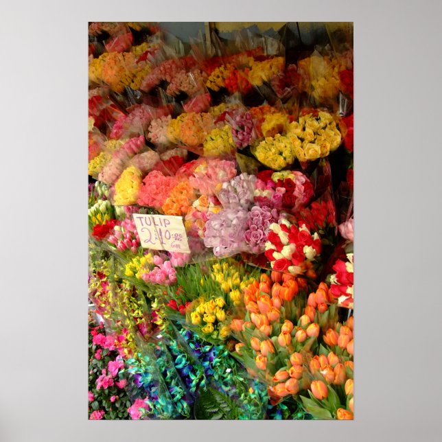 Poster Socle à fleurs (Devant)