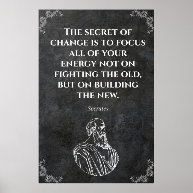 Poster Socrates Quote Motivation (Devant)
