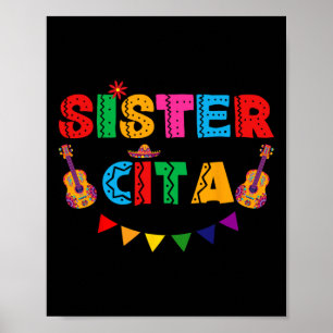 Poster Sœur Cita Cinco De Mayo Fête Mexicaine Fiesta Femm