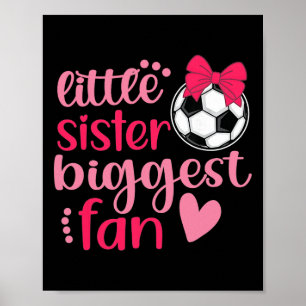 Poster Sœur de football Sœur de foot Sœur drôle petite Gr