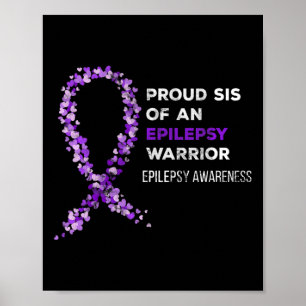 Poster Sœur fière d'un guerrier de l'épilepsie Sensibilis