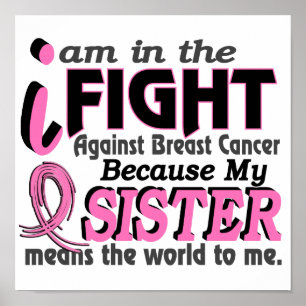 Poster Soeur Signifie Le Monde Pour Moi Cancer Du Sein