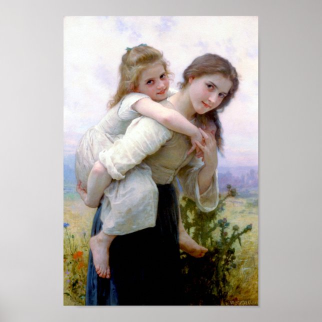 Poster Soeurs, Bouguereau (Devant)