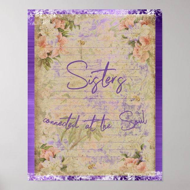 Poster Soeurs connectées à la citation Soul (Devant)
