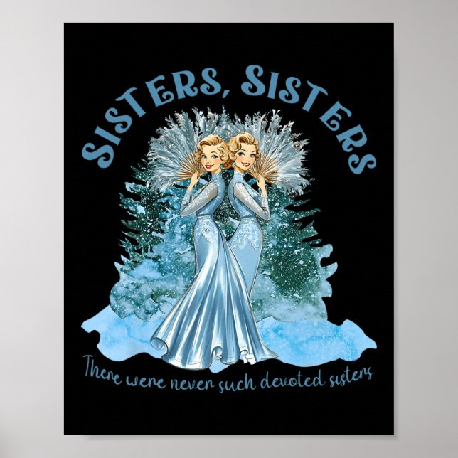 Poster Soeurs Pajamas Fête Vidéo de Noël blanc 1954 (Devant)