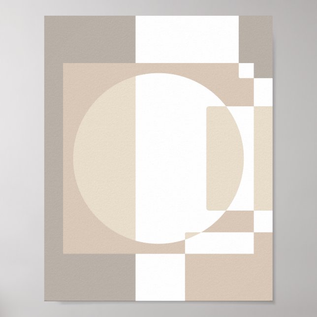 Poster Soft Geometric Blocks – Simple and Sleek (Devant)