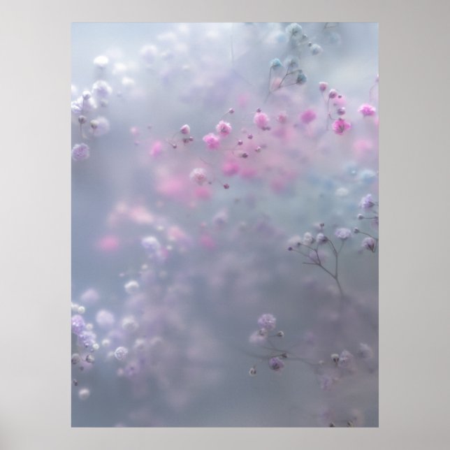 Poster Soft pastel flowers in dreamy blur  (Devant)
