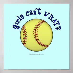 Poster Softball-Blue