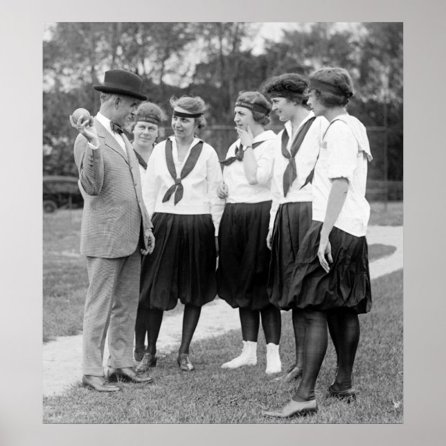 Poster Softball féminin, 1919 (Devant)