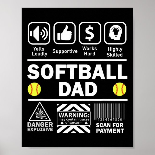 Poster Softll Dad Funny Contents Of Sports Father  (Devant)