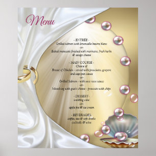 Poster Soie d'Ivoire, Dentelle d'Or & Perles et Marbre