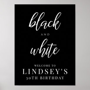 Poster Soignée, Noir et Blanc