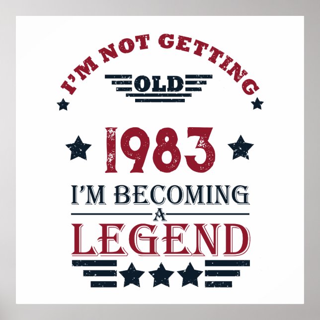 Poster Soirée de 40 ans vintage personnalisée (Devant)