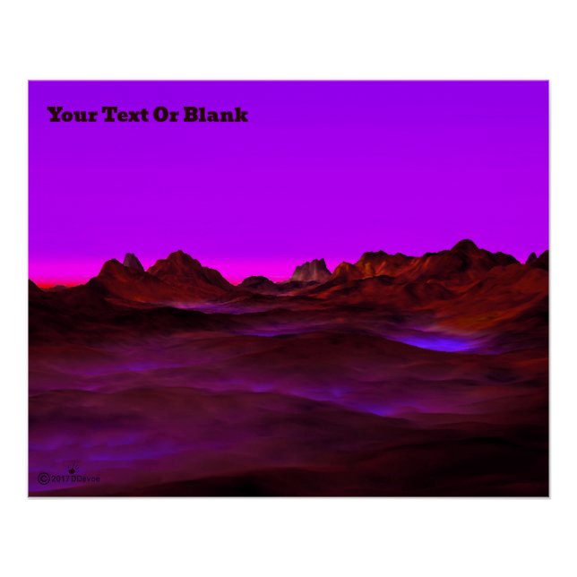 Poster Soirée Désert Calme (Devant)