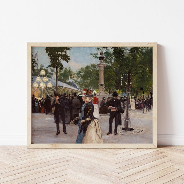 Poster Soirée d'été à Tivoli | Paul Fischer (Créateur téléchargé)