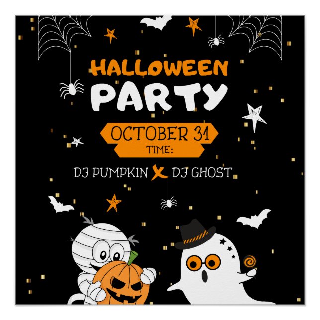 Poster Soirée d'Halloween  (Devant)