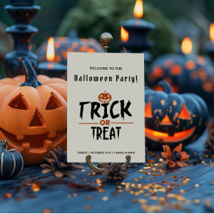Poster Soirée d'Halloween blanche et élégante