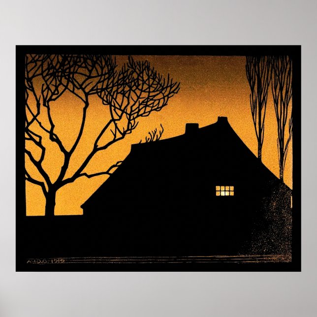 Poster Soirée d'hiver (1919) par Julie de Graag (Devant)