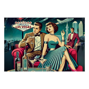 Poster Soirée Martini Las Vegas Age Spatial