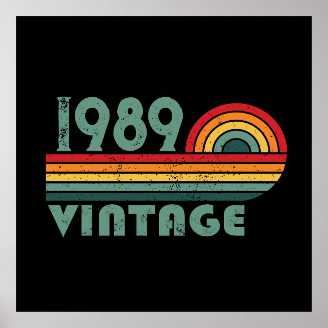 Poster Soirée personnalisée vintage de 35 ans (Devant)