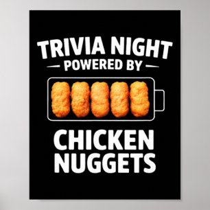Poster Soirée Quiz Propulsée Par Des Nuggets De Poulet