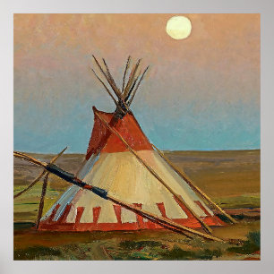 Poster « Soirée sur la réserve Blackfeet » par Maynard