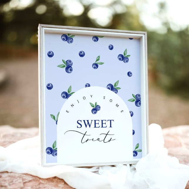 Poster Soirées sucrées aux bleuets fête d'anniversaire (Créateur téléchargé)