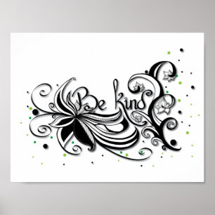 Poster SOIS GENTIL ! Citation calligraphie inspirante