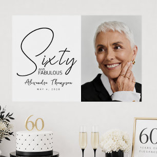 Poster Soixante ans et Fabuleux Photo 60e Anniversaire