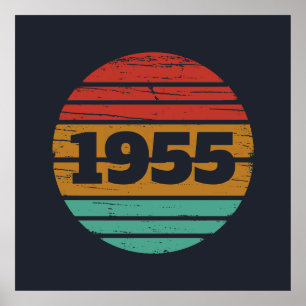 Poster Soixante-dix ans vintages personnalisés 70e annive