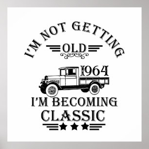 Poster Soixante vintage 60e anniversaire