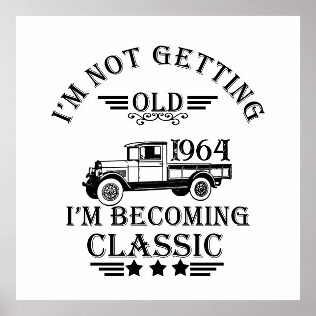 Poster Soixante vintage 60e anniversaire (Devant)