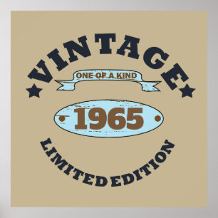 Poster Soixante vintage 60e anniversaire
