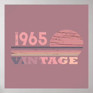 Poster Soixante vintage 60e anniversaire personnalisée