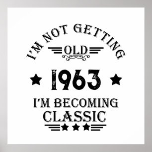 Poster Soixantième anniversaire personnalisé vintage 60 a
