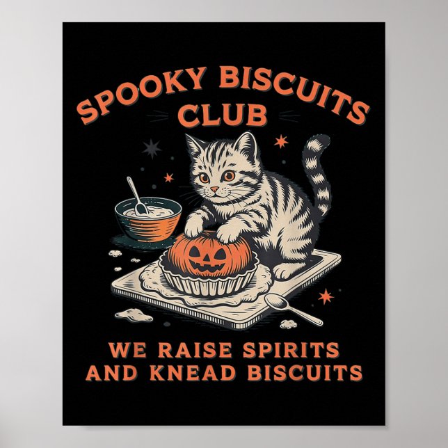 Poster Soky Biscuits Club Chat, Cuisson Halloween (Devant)