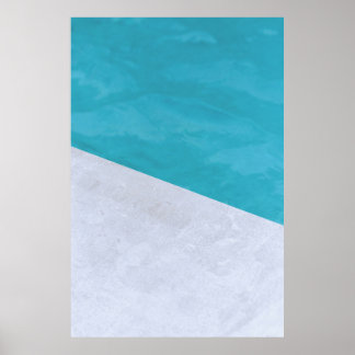 Poster Sol gris vide à côté de la piscine