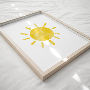 Poster solaire aquarelle