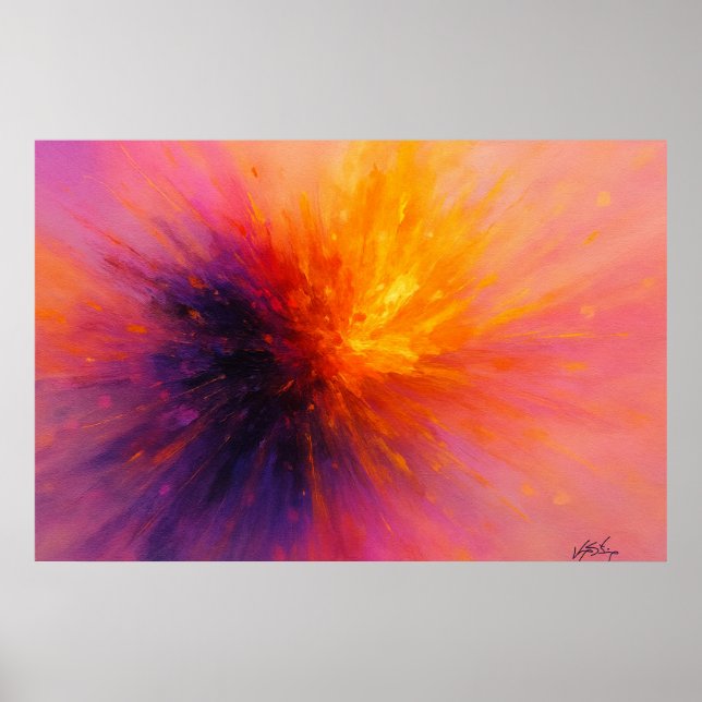 Poster Solar Burst - Abstract Energy Explosion (Devant)